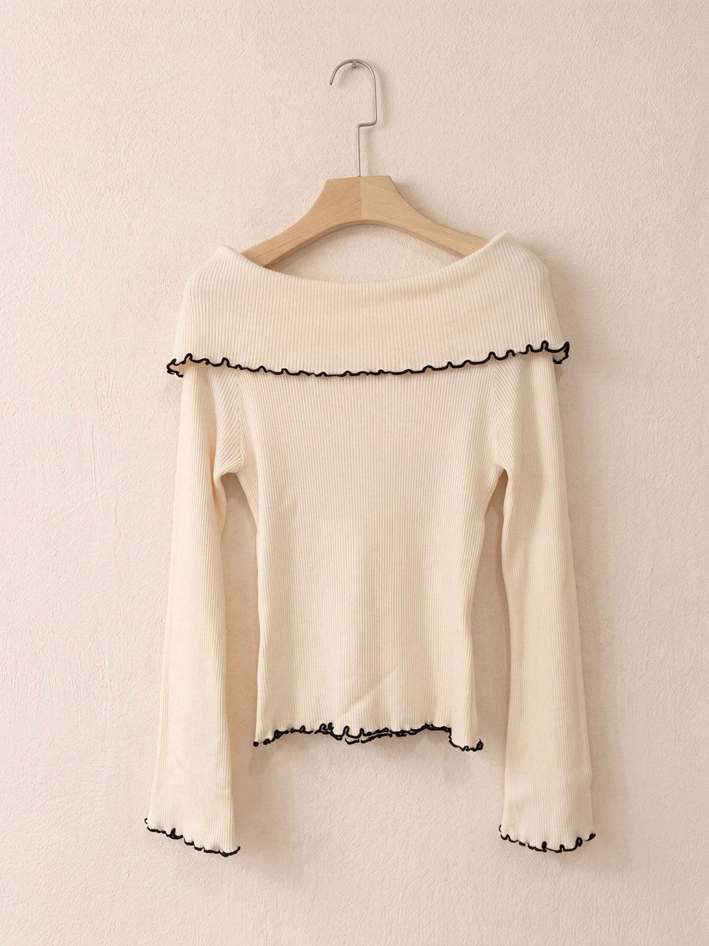 Pull Col Bardot bicolore