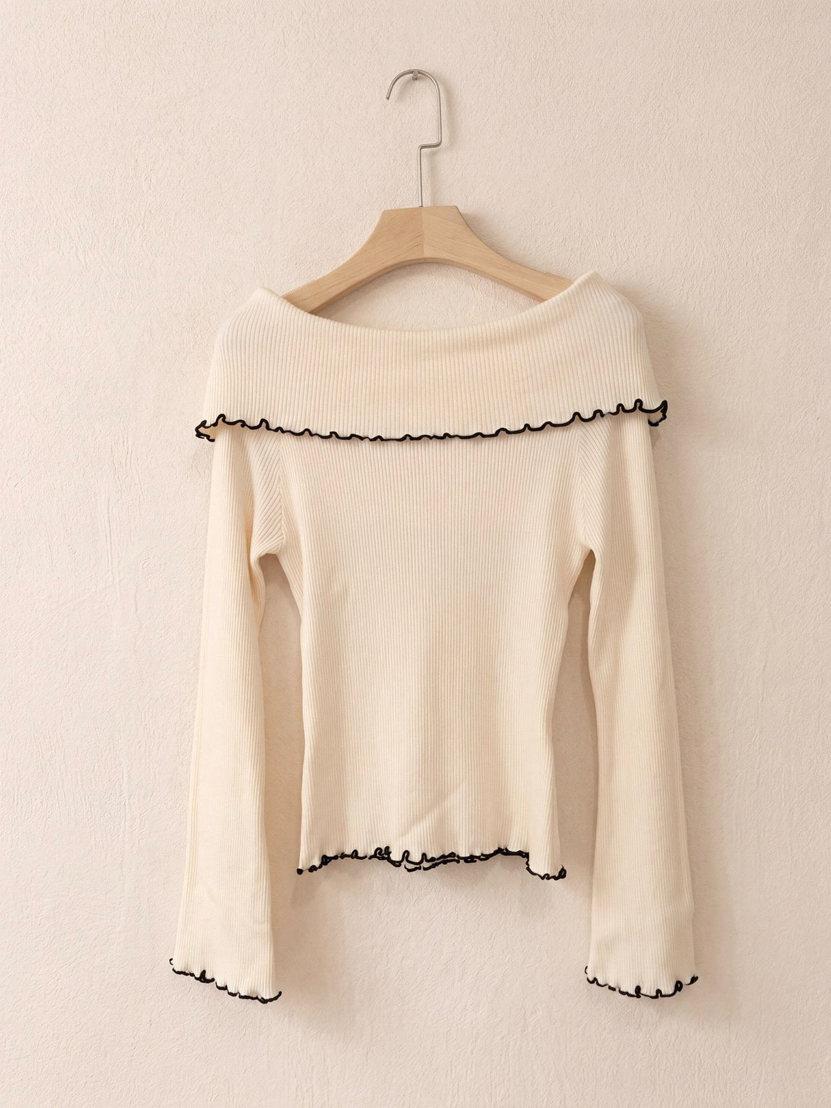 Pull Col Bardot bicolore